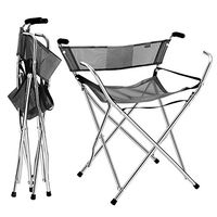 Frehsore® Canes and Walking Sticks Seat Collapsible 300lbs - Sport Folding Chair Seat Cane 4 Stool Walker for Camping (Heavy Duty Aluminum Alloy 1kg -2.2lb Weight XL Size Grey)
