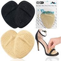 Metatarsal Pads | Metatarsal Pads for Women | Ball of Foot Cushions (2 Pairs Foot Pads) All Day Pain Relief and Comfort One Size Fits Shoe Inserts for Women (Black & Beige)