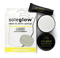 Fashion First Aid Sole Glow: Clean and Shine Shoe and Leather Care (2 Sponges, 1 Refill Tube)