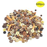 500-600 PCS Mixed Size Color Shapes Buttons Lot for Crafts Sewing Decorations, 2 Holes and 4 Holes