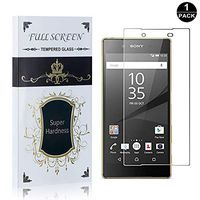Screen Protector Compatible with Sony Xperia Z5, UNEXTATI Premium HD Easy Install Tempered Glass Screen Protector Film for Sony Xperia Z5, 1 Pack