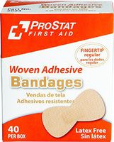 ProStat First Aid 2023 Fingertip Woven Adhesive Bandages - 40 Per Box