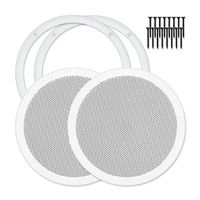Reliable Hardware Company RH-4002-8-2-A White Universal Surface Mount 8-3/8" Speaker Covers, Pair