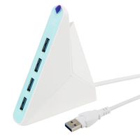 HuntGold New HC220 Triangular Highspeed 4 Ports USB 3.0 Combo Fast Charger Nightlight HUB