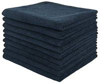 VIVOTE Microfiber Cleaning Cloth Kitchen Rags All-purpose Washcloths Non-Streak Lint Free 9 Pack 12 inch X 12 inch Black