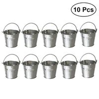 BESTONZON 10pcs Serving Buckets Mini Metal Bucket for Icing French Fries