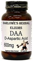 D-Aspartic Acid - DAA - 60 600mg VegiCaps - Stearate Free, Bottled in Glass! Free Shipping on Orders Over $49!