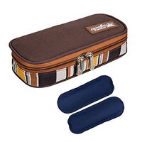 ONEGenug Portable Medicine Insulated Case Diabetic Travel Case Cooler + 2 Ice Pack(Brown)
