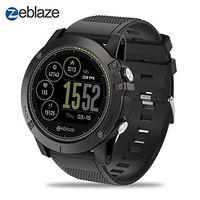 Zeblaze Super Lightweight Vibe 3 HR Smart Watch, Rugged Inside Out HR Monitor 3D UI All-Day Activity Record 1.22' IPS IP67 Waterproof Smart Watch for Activity Tracker Black