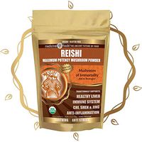 REISHI Mushroom Powder - Highest Potency, Full-Spectrum! Soothing, Anti-Stress. for Smoothies & Tea. Organic, Vegan, Non-GMO, Gluten-Free!