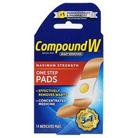 Compound W Maximum Strength, One Step Pads 14 ea (Pack of 4)