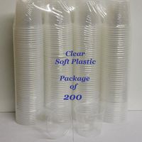 Plastic Power Bomber Shot Cups or Blaster Bomb Glasses (Package of 200, Clear - Soft Plastic)