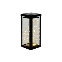 Solarbuy24 Metal Solar Lantern Lights Solar String Lights Solar Lights 30 Warm White LED Fairy String Lights Outdoor Decorative Table Lamp for Garden Indoor