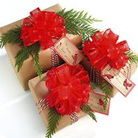 Organza Pull Bow Value Pack - 24 red Bows