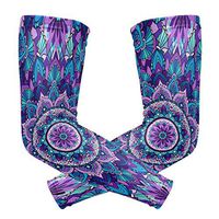 WXLIFE Ethnic Mandala Floral Flower Sun Uv Protection Sport Arm Sleeves for Men Women Kids Running Basketball Cycling Arm Warmer Sleeves 1 Pair