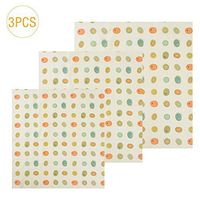 Per Newly Bee's Wrap Assorted 3 Pack, Beeswax Food Wraps Eco Friendly Reusable Food Wraps Plastic Free Food Storage for Wrapping Sandwiches- 1 Small, 1 Medium, 1 Large