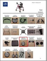 Front Wheels (Pair) w/Bearing for Medline POSH MDS86835SHE Rollator (Pair)