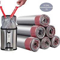 4-6 gallon kitchen rope garbage bag durable silver rope bags 17.7''19.7''75 odorless office bedroom garbage bags