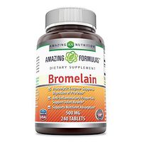 Amazing Formulas Bromelain - 500 Mg, 240 Tablets (Non-GMO,Gluten Free) - Proteolytic Enzymes - Supports Dijestion of Proteins - Anti-Inflammatory Properties - Supports Nutrient Absorption.