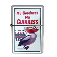 Wind Proof Dual Torch Refillable Lighter Vintage Poster D-023 My Goodness My Guinness Beer Pelican Retro Vintage