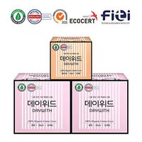 DAYWITH Sanitary Pads Certified Organic Cotton Menstrual Pads Ultra Thin Natural Sanitary Napkins with Wings Type & Linear/Regular 2 Pack (32p) + Panty Liner 1 Pack (20p)