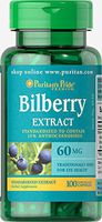 Puritan's Pride Bilberry Fruit Standardized Extract 60 mg-100 Capsules