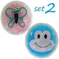 Kids Cold Pack Round Gel Bead Ice Pack Hot Or Cold Therapy Gel Pack Pain Relief Scrapes, Bruises, Insect Bites, and Bumps (Diameter:5 inch) (type1)