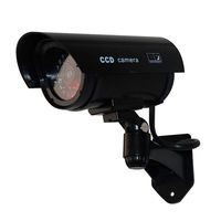 Aland Fake Simulation Dummy Home Surveillance CCTV Camera with Red Flashing LED Light Black