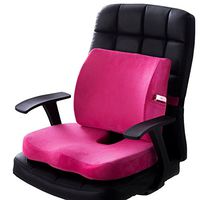 Wgwioo Coccyx Orthopedic Seat Cushion,Lumbar Support Pillow for Low Back Support, Tailbone Pain,Pink