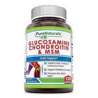 Pure Naturals Glucosamine Chondroitin & MSM, 120 Capsules, Supports Joint, Cartilage, Connective Tissues* Supports Mobility & Flexibility*