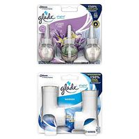 Glade PlugIns Scented Oil Refill Lavender & Vanilla, Essential Oil Infused Wall Plug in, 2.01 FL OZ, Pack of 3 and PlugIns Scented Oil Warmer