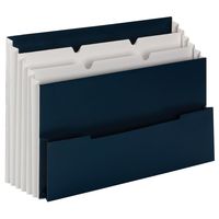 Smead Mini Stadium File, 3 Pockets, Letter Size, Navy Blue with White Interior (70231)