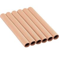 Hestya Open Gel Finger Toe Tubes 6 Pieces Fabric Gel Lined Cushion Sleeve Toe Protectors for Bunion Hammer Toe Callus Corn Blister Friction Shield (0.6 x 6 Inch)