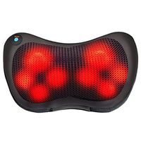 Massage Pillow with Heat,3 Level Speed and 8 Massage Nodes for Neck,Back,Shoulder,Waist,Leg,Calf,Foot in Car Home and Office(Black)