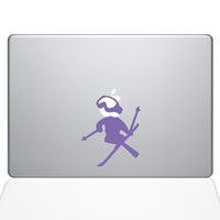 The Decal Guru Skiing Decal Apple Decal Vinyl Sticker, 13" MacBook Pro (2015 & Older Models), Lavender (1636-MAC-13P-LAV)