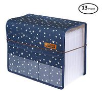 Expanding File Folder Document Organizer, with Cover 13 Pockets File Folders/Expandable Filing Folders A4 Size Accordion for Office/Business/School/Family Bill Paperwork