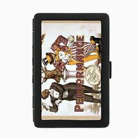 Perfection In Style Black Color Metal Cigarette Case D-185 Performance Chicago Lodge No 4