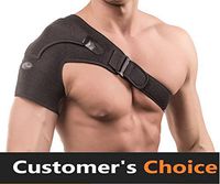 Stabilizing Shoulder Brace Support by Vigor Laser | Usable for Left & Right Hands | Support for Rotator Cuff, Dislocated AC Joint, Shoulder Pain, Compression Sleeve with Adjustable Wrap Strap Band