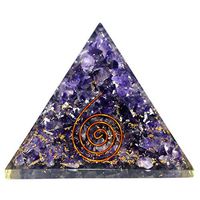 Excel Amethyst Pyramid Vastu Healing Chips Orgone Stone