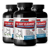 Fat Loss Cleanse - 15 Days Cleanse Super Formula - 1180MG - Flax Seed Capsules - 3 Bottles 90 Capsules
