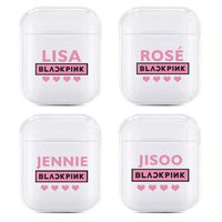 Youyouchard Blackpink Airpods Case, JISOO Jennie Rose Lisa Airpods Case AirPods Accessories Portable & Protective Transparent Cover Case for Airpods(4PCS)