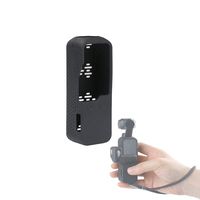 RCGEEK Compatible OSMO Pocket Silicon Protector Sleeve Cover Air-Permeable with Wrist Lanyard for DJI Osmo Pocket Shock Proof Soft Sweatproof Cover Accessories, Black