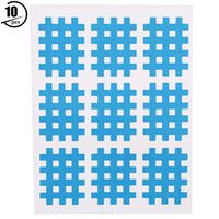 Furnoor 10PCS/Bag Elastic Spiral Kinesiology Tape Physical Therapy Tapes 74x98mm Sports Safety(Blue)