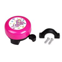 Mini-Factory Bike Bell for Kid Girls, Cute Girly Mermaid Children's Bike Accessory Safe & Fun Cycling Ring Horn for Bicycle Handler - Hot Pink