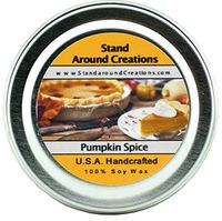 Premium 100% All Natural Soy Wax Aromatherapy Candle - 2 oz Tin Pumpkin Spice: A true-to-life fragrance bursting with fresh pumpkin. Mouthwatering notes of butter, sugar, and spices complete this irresistible bakery fragrance.