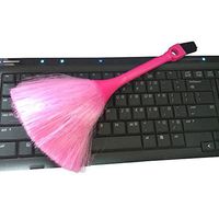 Gotian Multi-Function Microfiber Delicate Duster,Anti-Static Dust Brush Desktop, Clean Computer Screen, Keyboard, Fan, Dust The Piano, Blinds, Air Conditioning, Cleaning 2 Heads Brush Tool (Hot Pink)