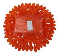 B-Kind Party Pack 100 Count Cutlery Thick Strong and Durable Medium Weight Disposable Spoons for Camping, Picnics, Parties, and Wedding (Orange)