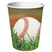 Club Pack of 96 Sports Fanatic Baseball Disposable Paper Hot and Cold Drinking Party Cups 9 oz.