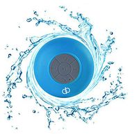 A&B Bluetooth Shower Speaker/Waterproof with Built in Microphone for Hands Free Calling/Water Resistant Wireless Portable Speaker with Suction Cup / 8Hr Playtime / 33ft Range (Blue)