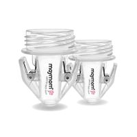 Maymom Breastmilk Storage Bag Adapters for Avent, Spectra S1, S2 Pumps with Wide Mouth Flange; Clear BPA Free Material; Boiling Water Safe; Do Not Use Microwave or Steamer Bag to Sanitize